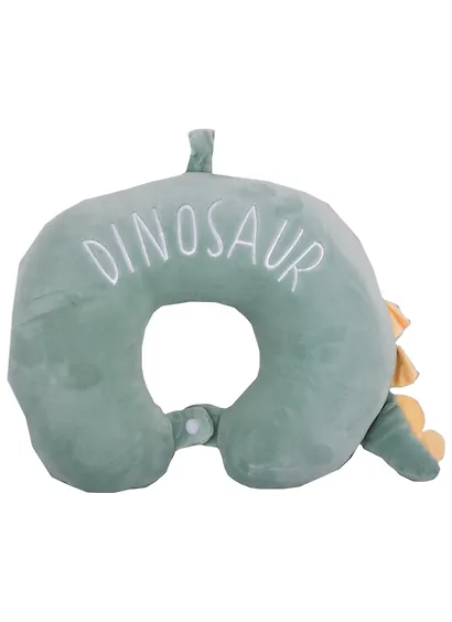Подушка на шею с кнопкой «Динозаврик с гребешком», (25х30 см), (цвет в ассортименте) - фото 3