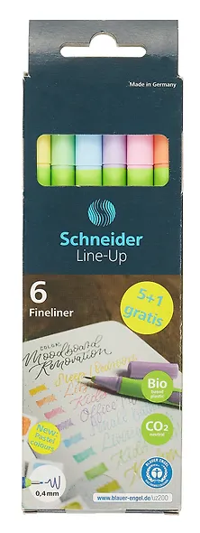 Ручки капиллярные 06цв "Line-Up Pastel" 0,4 мм, SCHNEIDER - фото 3