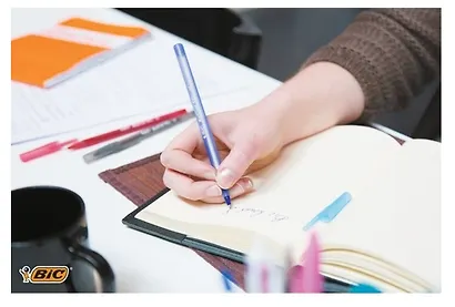 Ручка шариковая Bic, Round Stic, синяя 1 мм - фото 8