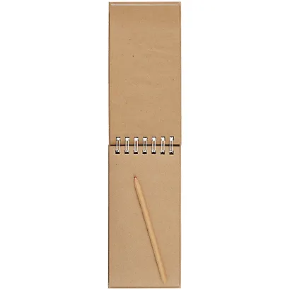 Скетчбук 105*210 80л "Мишка" крафт. бумага, 80г/м2, спираль - фото 2