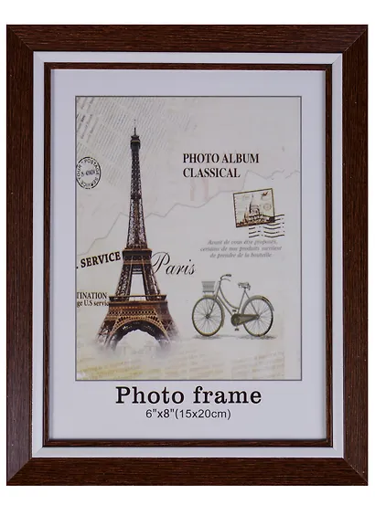 Фоторамка «Тёмное дерево с белой каймой», 15 х 20 см - фото 4