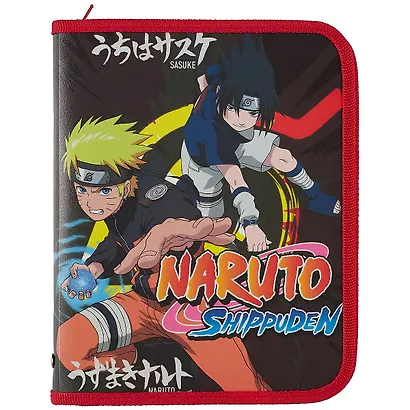 Папка для тетрадей А5 "Naruto" пластик, молния с трех сторон - фото 1