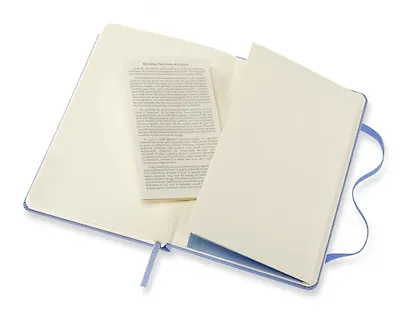 Записная книжка А6 96л лин. "CLASSIC POCKET" тв.обл., голубая гортензия, резинка, Moleskine - фото 4