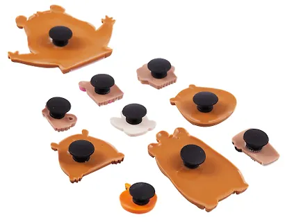 Джибитсы Капибары и снеки (10шт) (ПВХ) (12-18031-202506-GB30) - фото 4