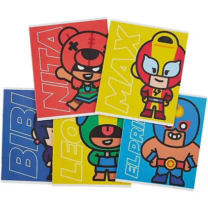 Тетрадь в клетку Premiere Publishing, Brawl Stars, 24 листа, в ассортименте - фото 4