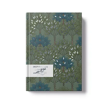 Книга для записей А5 128л кл. "ГРЕЗЫ. Безмятежность" интегр.переплет, ламинация Soft Touch, тисн. Фольгой "Голография", офсет - фото 1