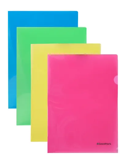 Папки-уголки А4 200мкм 20шт ассорти, GoodMark - фото 1