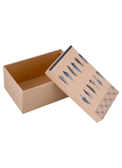 Коробка подарочная "Перья" 17*11*7.5см, картон - фото 2