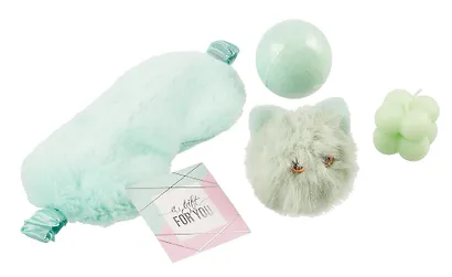 Подарочный набор Mint Dream (свеча,бомбочка, маска для сна, брелочек,открытка) (19х18) (12-Guangfa-P10) - фото 4