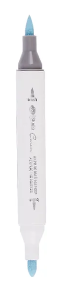 Маркер акриловый "Сонет" лазурный, двусторонний, перо кисть/пуля - фото 2