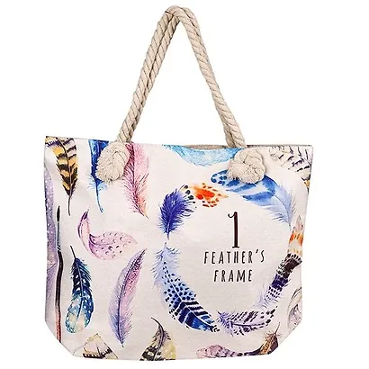 Сумка пляжная Красочные перья СП-5290 - фото 1