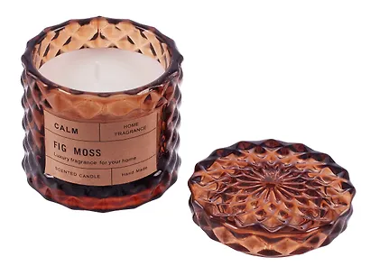 Свеча ароматическая в стакане с крышкой Fig Moss (50г) (коробка) (12-EDENG-202505-HD16) - фото 3