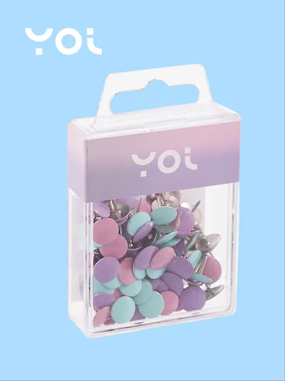 Кнопки силовые 100 штук пастельные, Yoi - фото 3