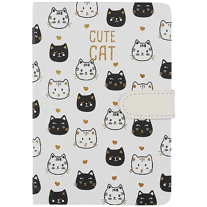 Блокнот с магнитной застежкой Котики Cute Сat (256стр) (13х19) - фото 5