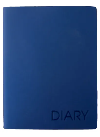 Ежедневник недат. А6 152л "Radiant" синий, иск.кожа, интегр.переплет, покрытие Soft Touch, офсет, скругл.углы, ляссе - фото 2