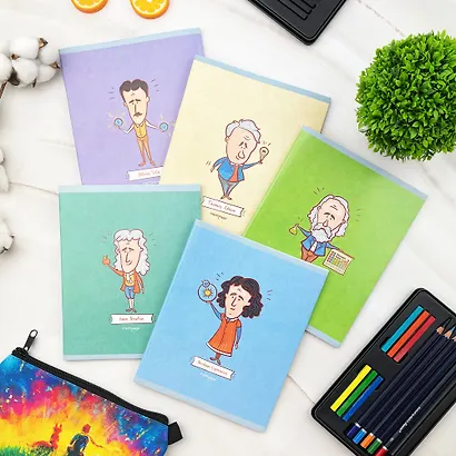 Тетрадь в клетку Listoff, "Великие ученые", 48 листов, в ассортименте - фото 10