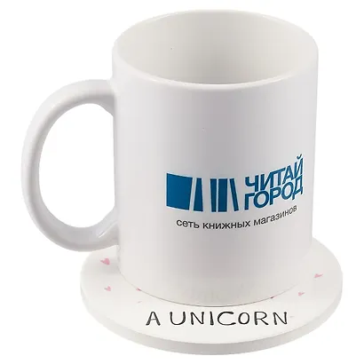 Подставка под кружку Кошечка-единорог (керамика) (11 см) (ПВХ бокс) - фото 3