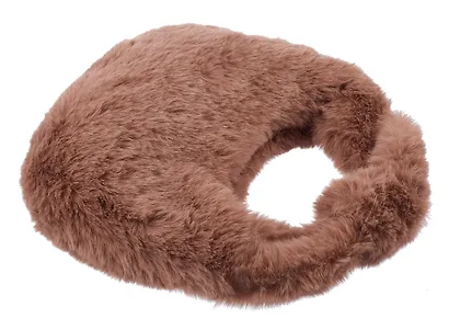 Сумочка плюшевая Коричневая (29х34) - фото 3