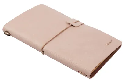 Записная книжка-органайзер А6+ лин/крафт, бежевая, кожзам, на резинке, Schiller - фото 5