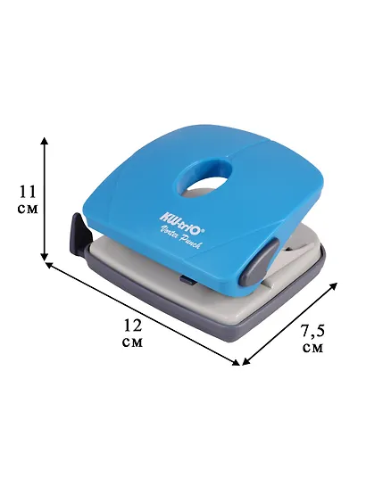 Дырокол 25 листов пластик, с линейкой - фото 6