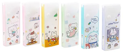 Пенал корпусный "Милые животные" на кнопке, ассорти - фото 3