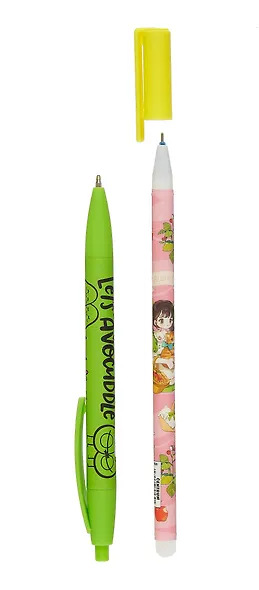 Тетрадь А5 18 листов "Капибары на природе" + ручка гелевая синяя пиши-стирай, + ручка шариковая синяя - фото 11