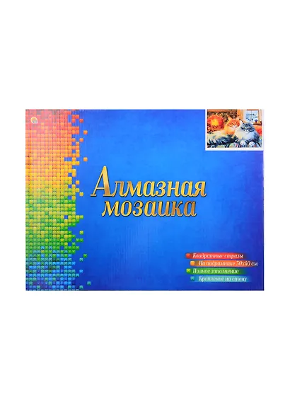 Алмазная мозаика ТМ Рыжий кот, Русская коллекция Котинова Г. У камина, квадратная 30х40 (класс.) подр.,полн.зап.(29 цв.) F4-005 - фото 2