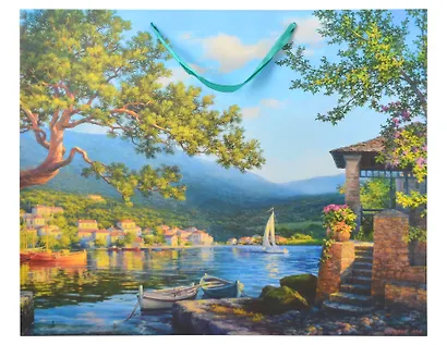 Пакет А3+ 40*50*25 "Пейзаж" нейтр., бум.мат.ламинат - фото 3