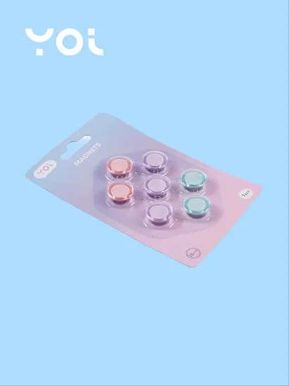 Магниты Yoi, Pastel, прозрачные 20 мм 7 штук - фото 2
