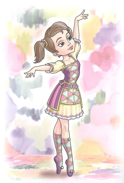 Раскраска. Маленькая балерина - фото 2