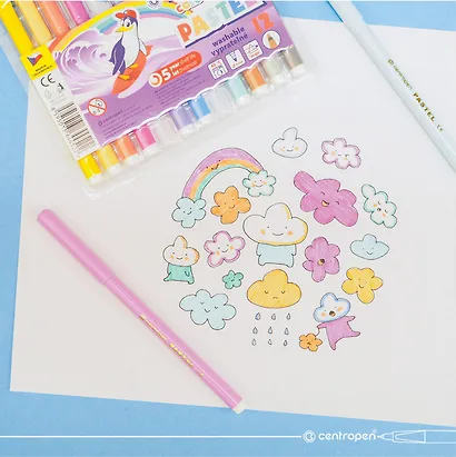 Фломастеры Centropen, Pastel, 12 цветов - фото 4
