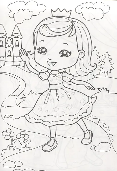 Добрые принцессы. Комплект раскрасок для детских садов и центров развития. 100 листов - фото 2