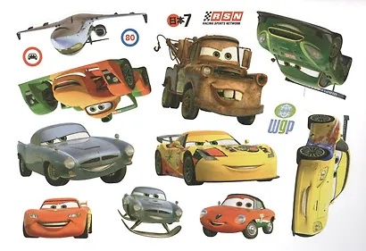 Развивающая книжка с многоразовыми наклейками и стикер-постером № МНСП 2107 "Тачки 2. Скорость вокруг света!" - фото 2