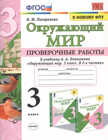 Окружающий мир. Проверочные работы. 3 класс. К учебнику А.А. Плешакова "Окружающий мир. 3 класс. В 2-х частях" - фото 1