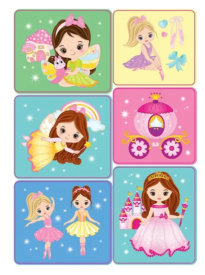 Принцессы. Раскраска с наклейками - фото 5