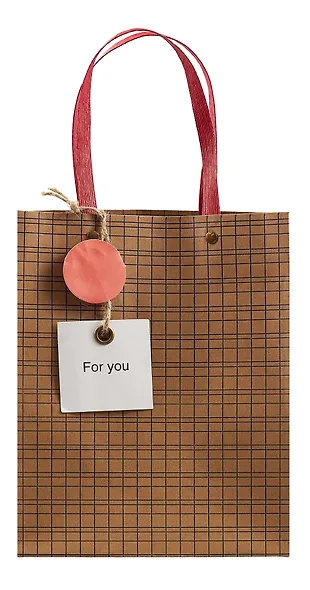 Пакет А5 23*18*10 "Клетка." нейтр., крафт. - фото 1