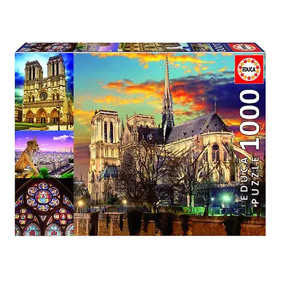 Пазл Educa 1000 деталей - Нотр-Дам, коллаж - фото 1