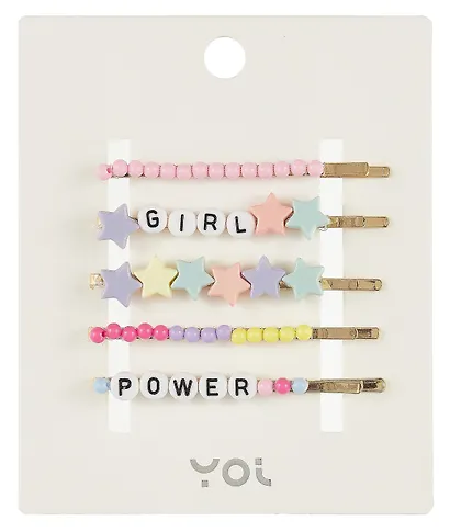 Набор заколок Yoi, "Girl Power", 7 см, 5 штук - фото 4