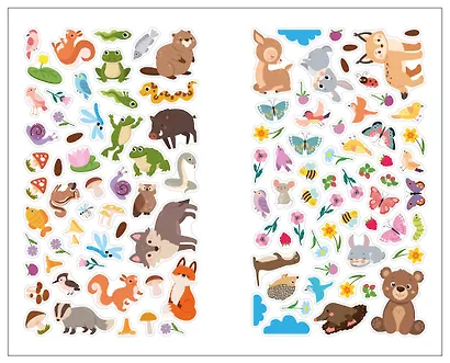 Весёлые наклейки. В лесу - фото 3