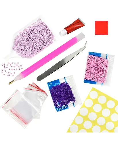 Набор для творчества. Алмазная мозаика "Зайчонок в шарфике" (20*25 см) - фото 4