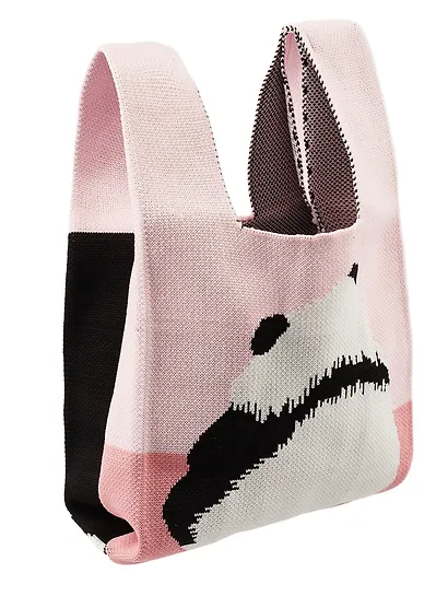 Сумочка вязаная Панда сидит (текстиль) (20х33) (12-11515-B007) - фото 3