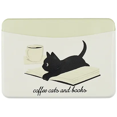 Чехол для карточек горизонтальный Cofee cats and books (котенок) (ДКГ2021-57) - фото 1