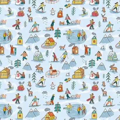 Бумага упаковочная 70*100см "Веселый Новый Год" НГ,инд.уп., ассорти - фото 10