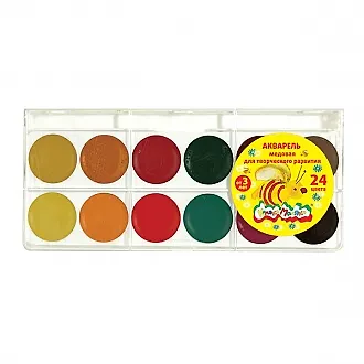 Краски акварельные 24 цвета - фото 1