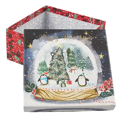 Коробка подарочная "Новогодние пингвинята" НГ, 18*18*7.5, картон - фото 5