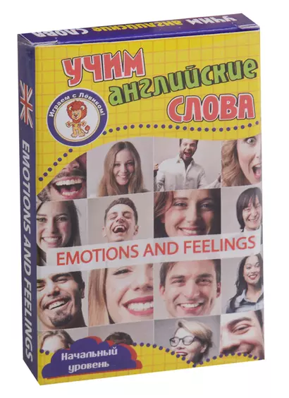 Учим английские слова Emotioms and feelings (Эмоции и чувства) Развив. карт. Нач. ур. (3+) (упаковка - фото 1