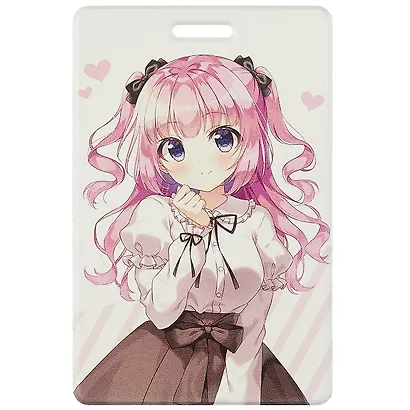 Чехол для карточек Аниме Девушка с бантиком (Сёдзё) (цветная) - фото 1