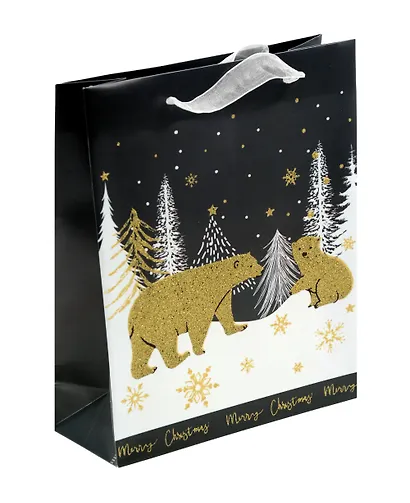 Пакет А5 25*19*8,5 "Северные мишки" НГ, пластиковый - фото 1