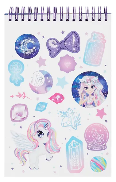 Блокнот для творчества с наклейками и переводными тату "Neo Stars. Венера" А5 - фото 4