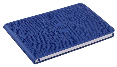 Еженедельник дат. 2026г. 64л 150x87 мм 150x87 мм "Виннер" синий, кожзам, мягк.переплет, блинт.тиснение, офсет, карманный, горизонт, справ.мат-лы, закругл.углы, ляссе, инд.уп - фото 2